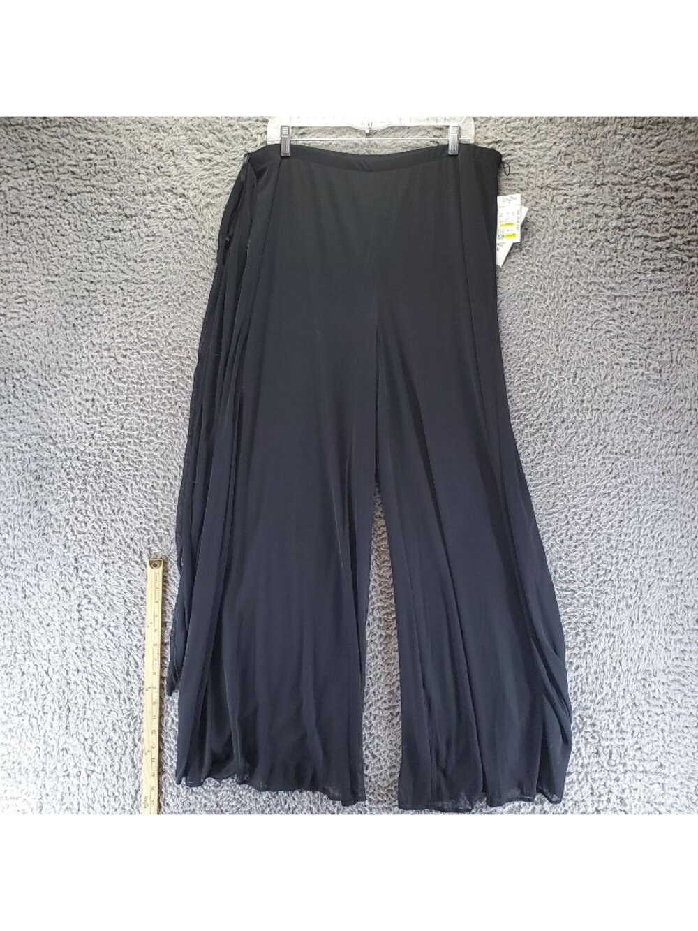 MSK Pants Womens XL Black Wide-Leg Palazzo Lightweight Flowy Design *NWT*